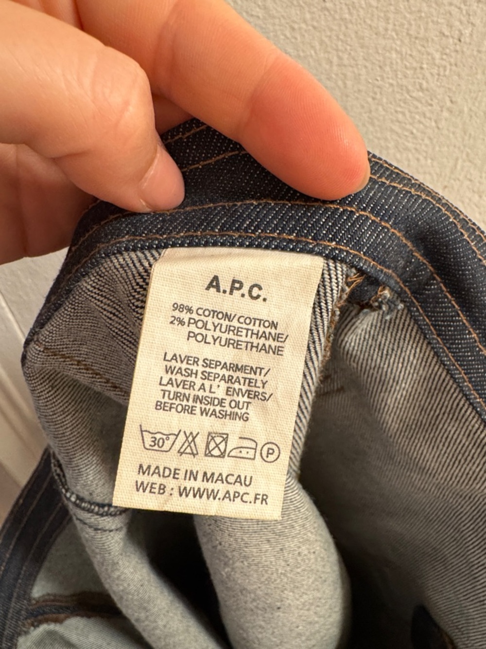 A.P.C. Dark Blue Denim A-Line Patch Pocket Skirt - Picture 2 of 4